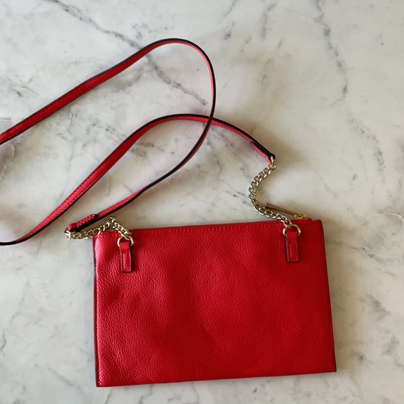 Vince Camuto Red Zipper Crossbody Purse - Picture 5 of 9